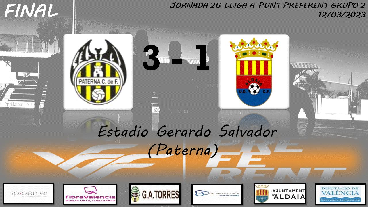 Derrota por 3 goles a 1 de nuestro Amateur  en su visita a Paterna.