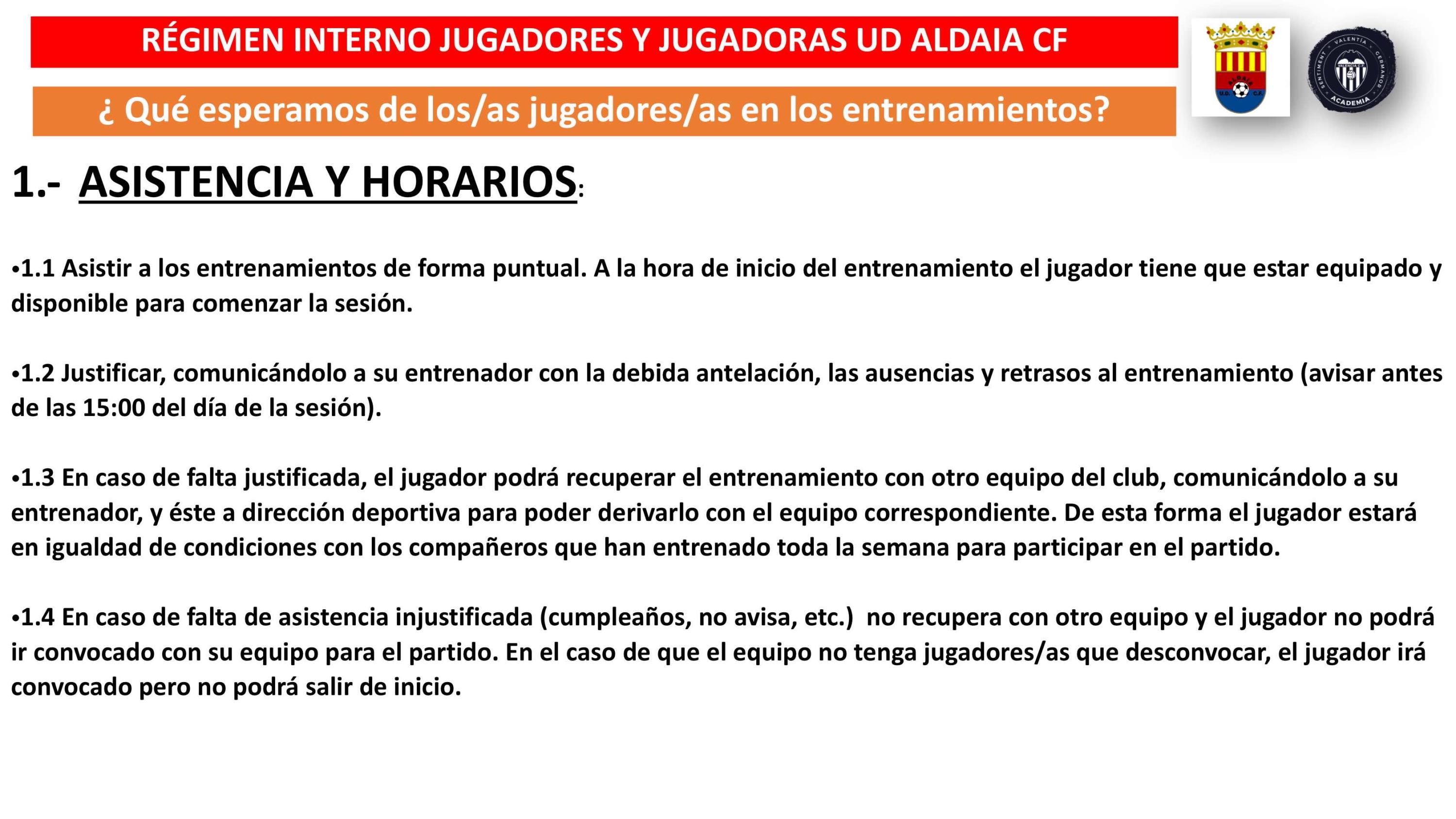 Normativa jugadores UDACF