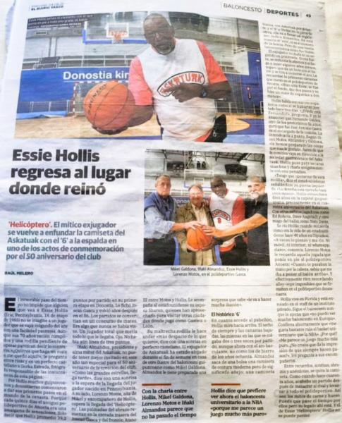Essie Hollis no se quiso perder la visita a un Askatuak de 50 años