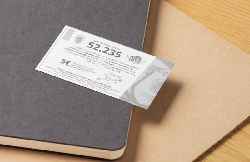 Zorionak: El nº 52235 de la Lotería de Navidad premiado con 20€ por participación