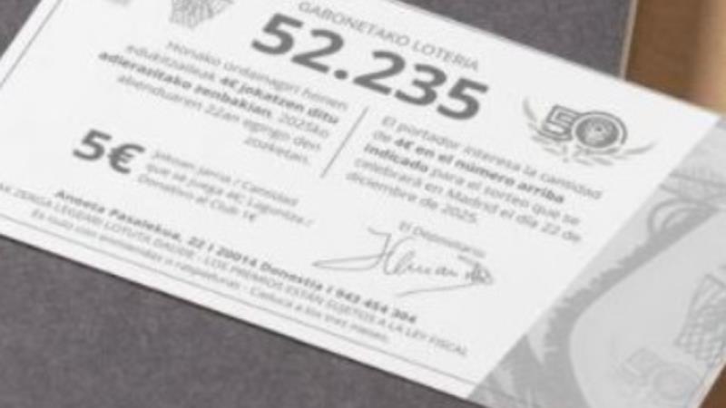 Aviso sobre el reparto  de la pedrea de la Lotería de Askatuak