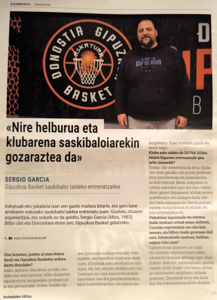 Sergio García, entrenador del Askatuak Gipuzkoa Basket...