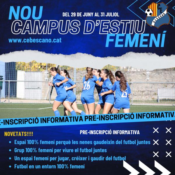 PRE INSCRIPCIÓ CAMPUS ESTIU 2026 FEMENÍ