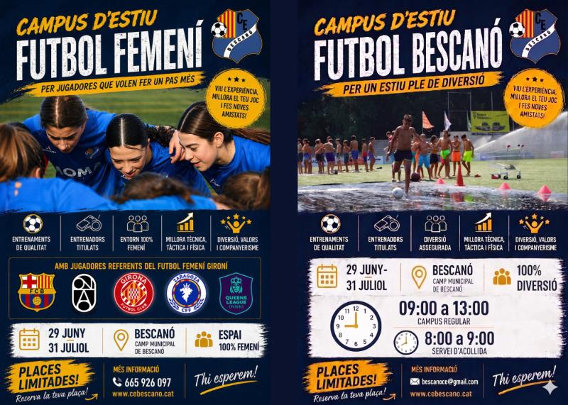INSCRIPCIONS OBERTES CAMPUS ESTIU 2026!!!