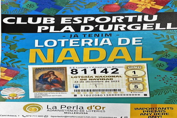 A la venda els talonaris de la Loteria de Nadal 