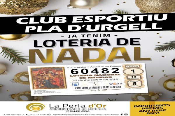 A la venda els talonaris de la Loteria de Nadal 🎄