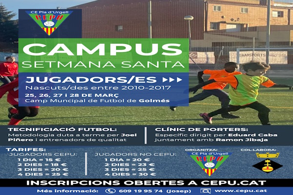 ⚽ Inscripcions al campus de Setmana Santa del CE Pla d