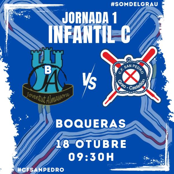 EL INFANTIL C VISITA BOQUERAS EN EL INICIO DE LIGA