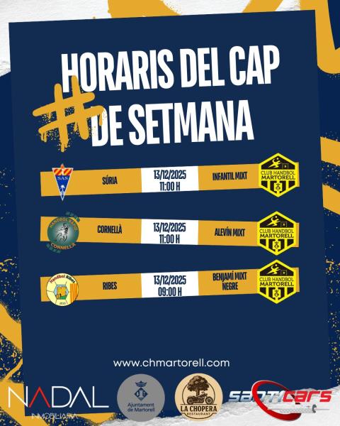 Agenda del cap de setmana
