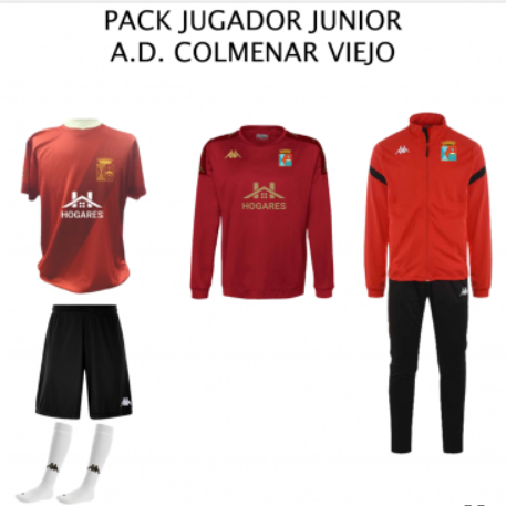 Pack Junior entreno jugador