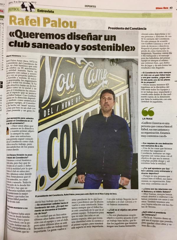 Rafel Palou: "Queremos un Club saneado"