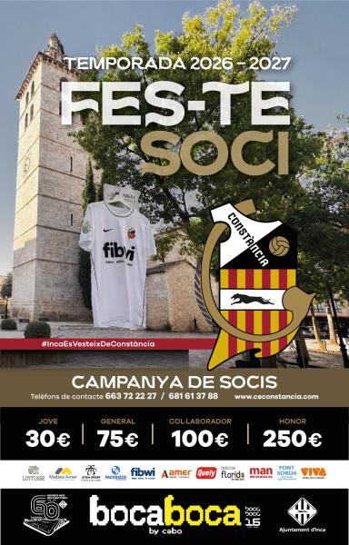 El CE Constància llança la campanya de socis 2026-2027: #IncaEsVesteixDeConstància
