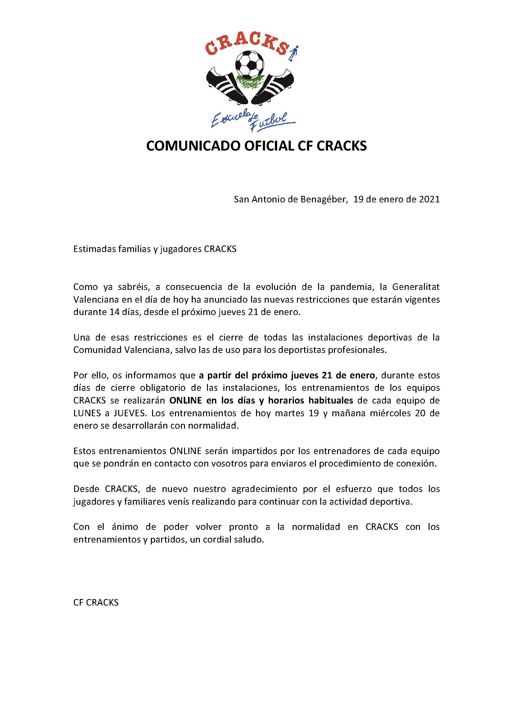 COMUNICADO 8 COVID 19