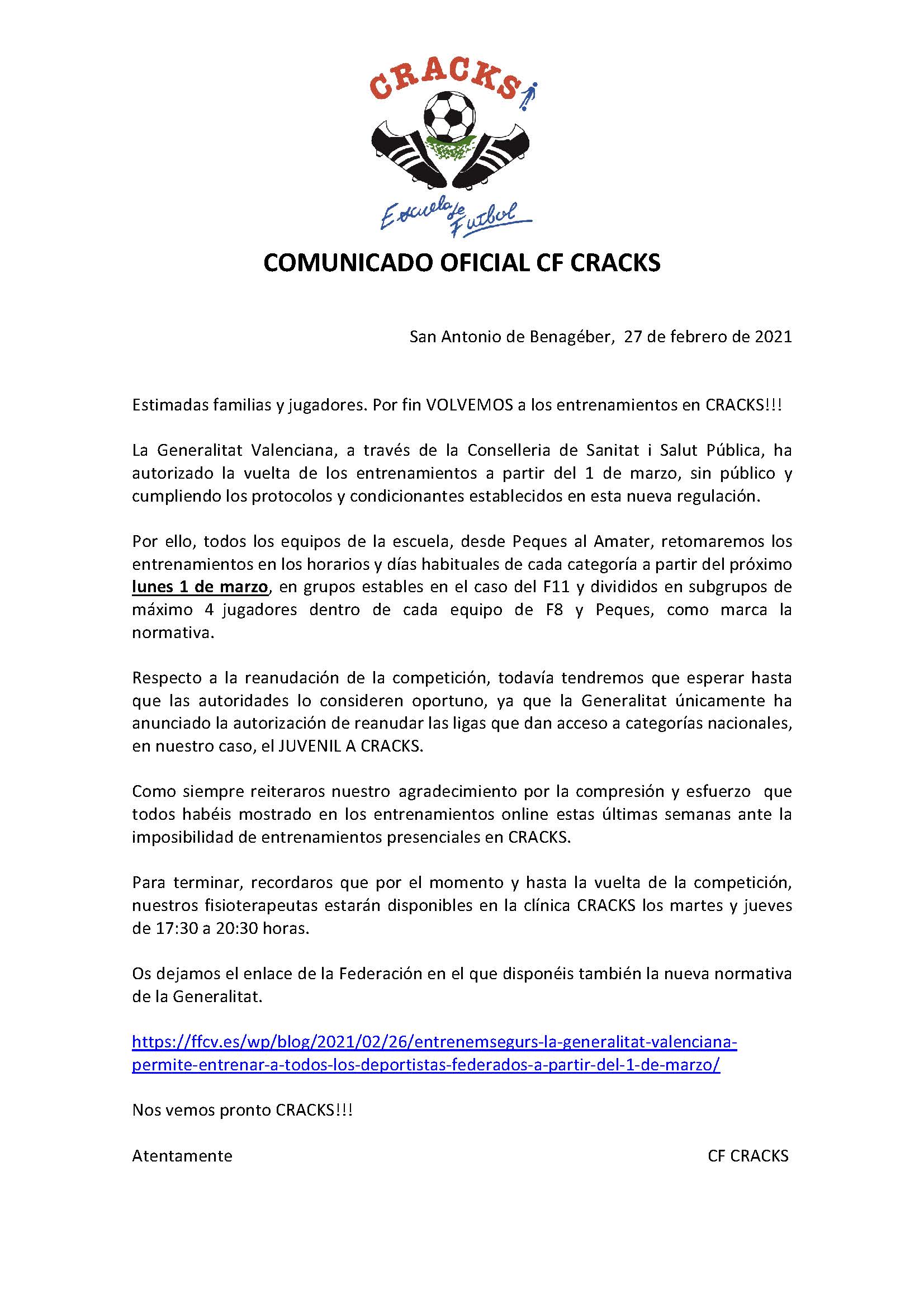 COMUNICADO 11 COVID-19