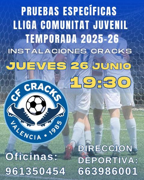 PRUEBAS LLIGA COMUNITAT JUVENIL 25-26