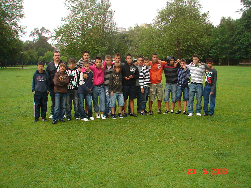 El grupo en el parque de la ciudad