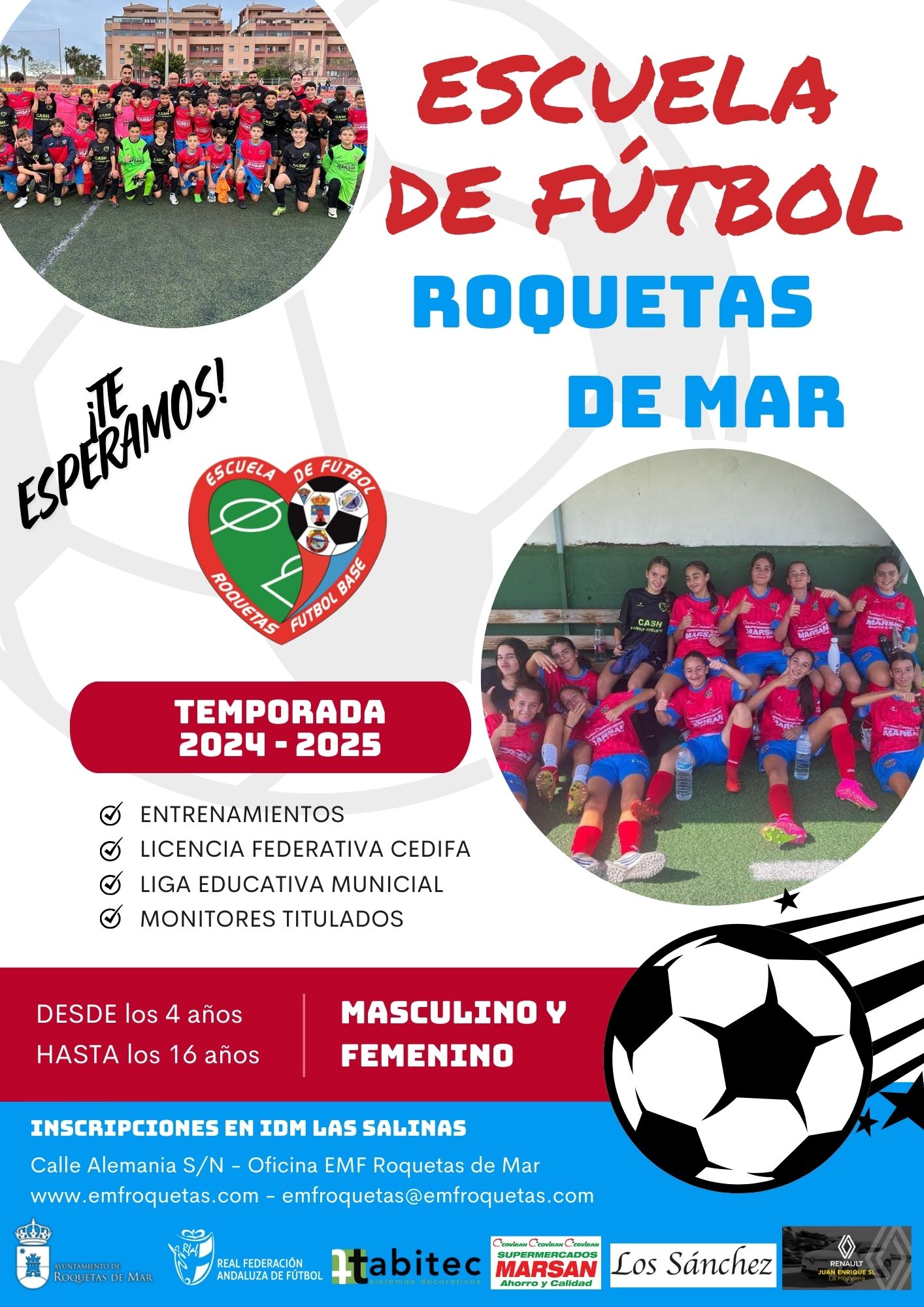 ABIERTO PLAZO DE INSCRIPCION TEMPORADA 2024-2025