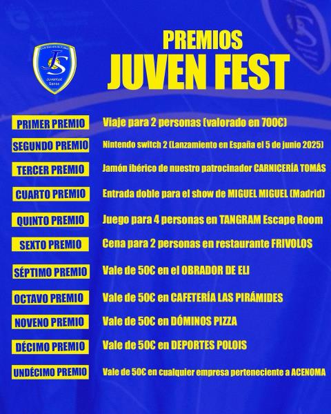 Emoción y premios en el sorteo del 35 aniversario del Juventud Sanse