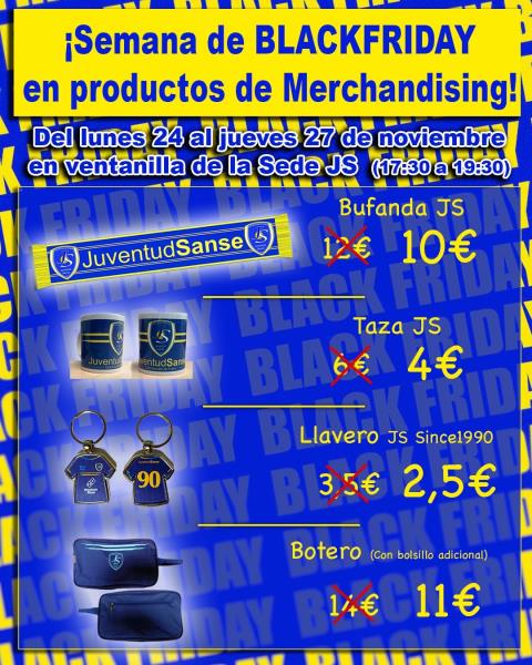 ¡Semana de BLACKFRIDAY en productos de Merchandising!