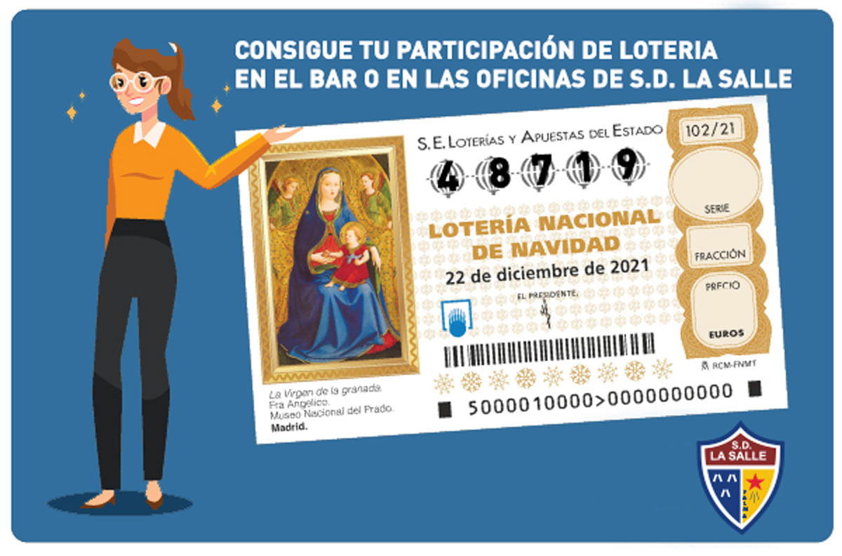 Participación de lotería de Navidad de SD La Salle