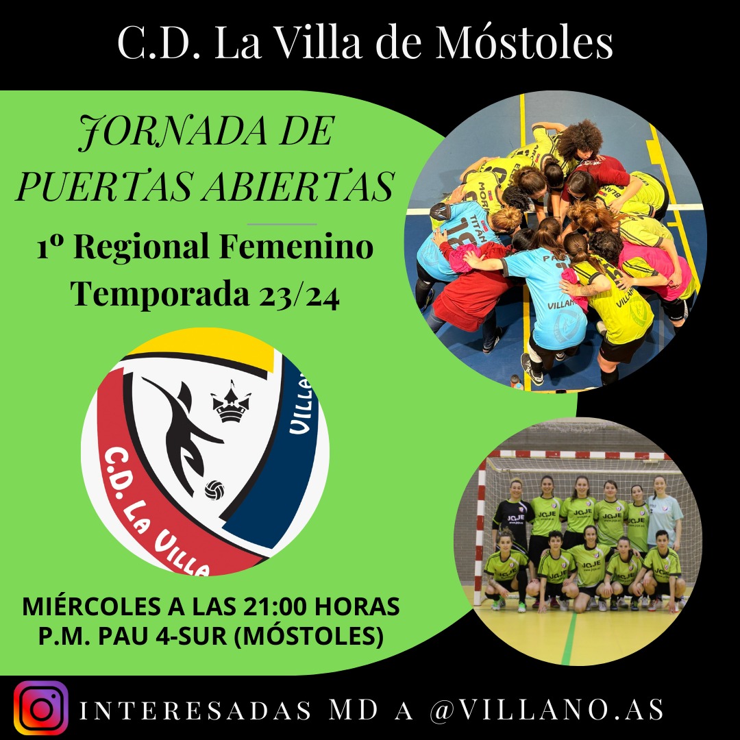 Jornada de Puertas Abierta Villana Femenino