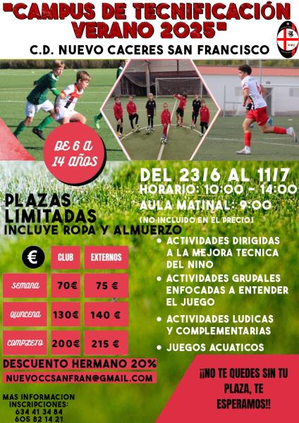 CAMPUS DE TECNIFICACIÓN EN FÚTBOL VERANO 2025