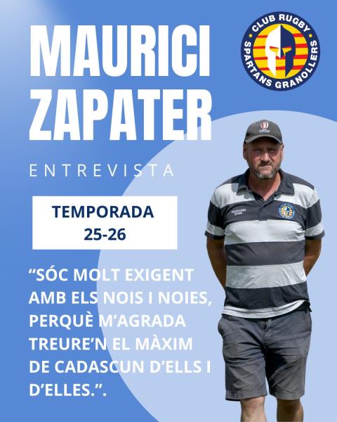 Entrevista a Maurici Zapater entrenador S16 i Director rugby formatiu
