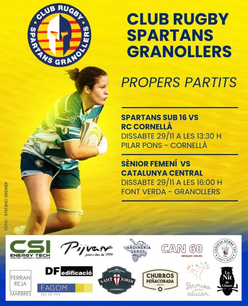 PARTITS DEL CAP DE SETMANA 29/30 DE NOVEMBRE