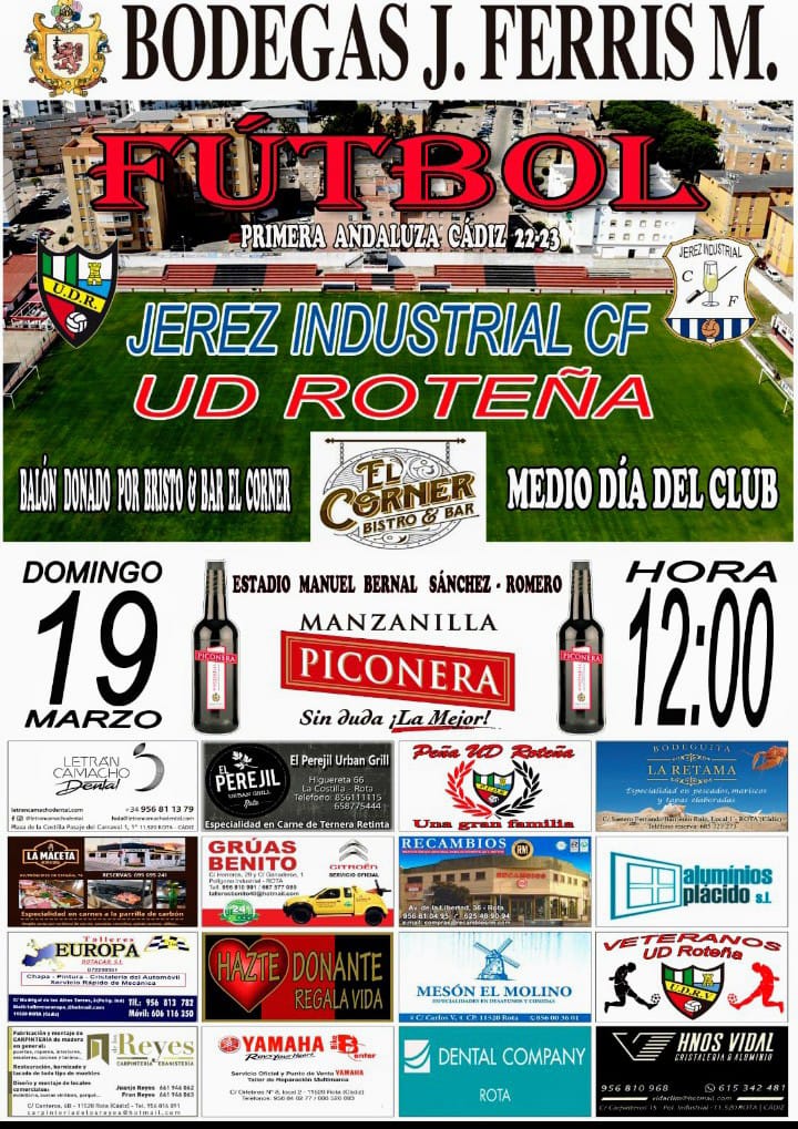Previa UD Roteña – Jerez Industrial 