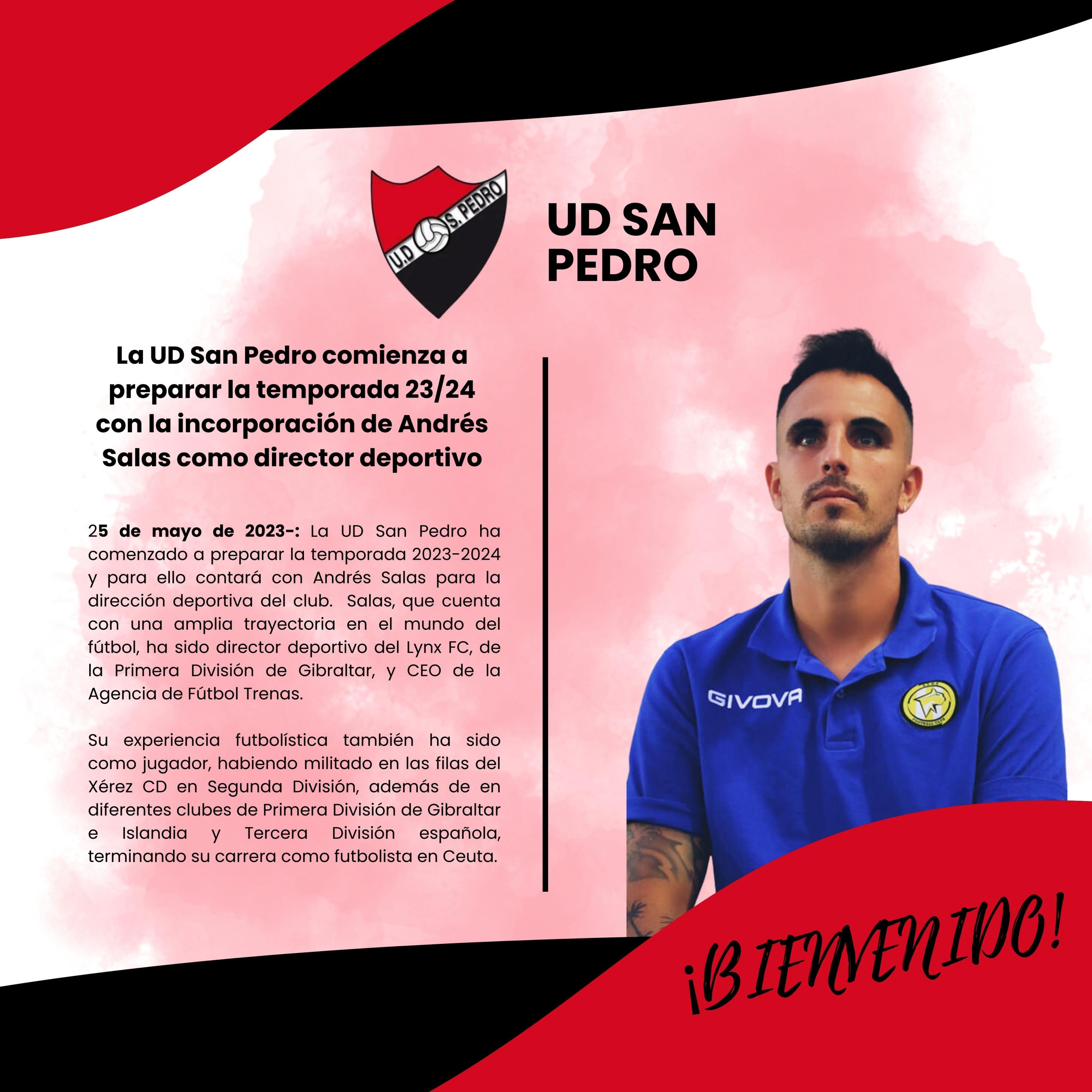La UD San Pedro comienza a preparar la temporada 23/24 con la incorporación de Andrés Salas como director deportivo