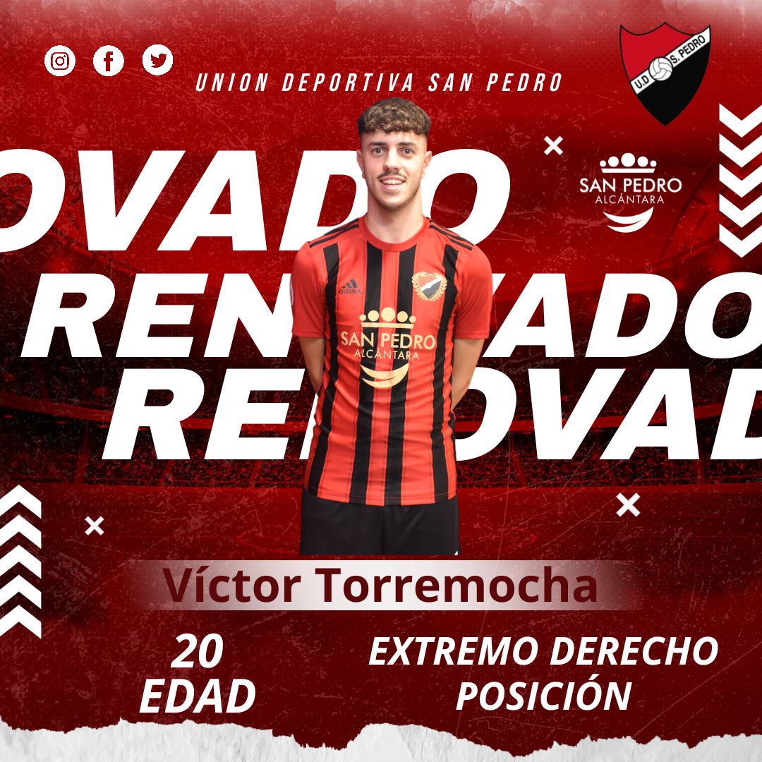 Víctor Torremocha continuará vinculado a la UD San Pedro la próxima temporada