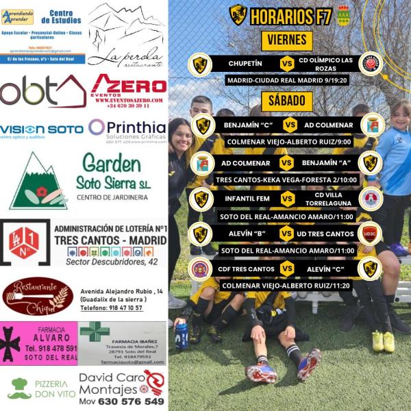 CARTEL SEMANAL F7 - 15 AL 16 MARZO 2024-2025