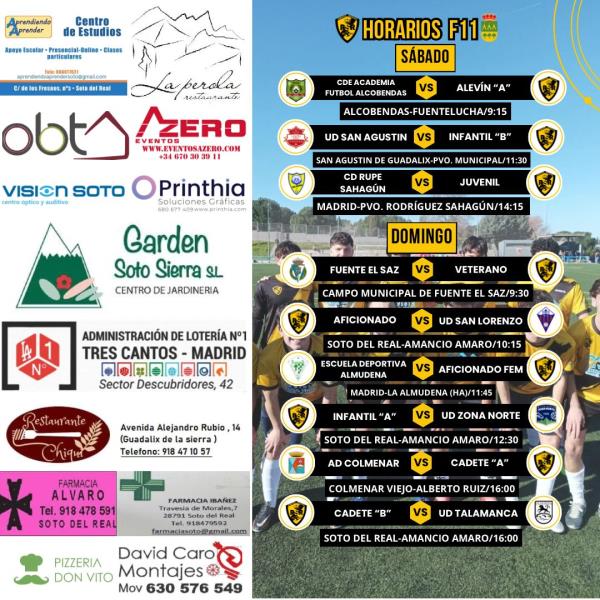 CARTEL SEMANAL F11 - 15 AL 16 MARZO 2024-2025