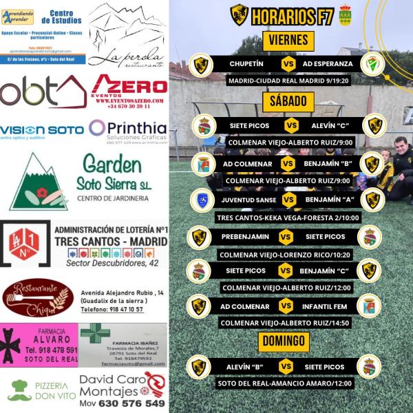 CARTEL SEMANAL F7 - 29 AL 30 MARZO 2024-2025