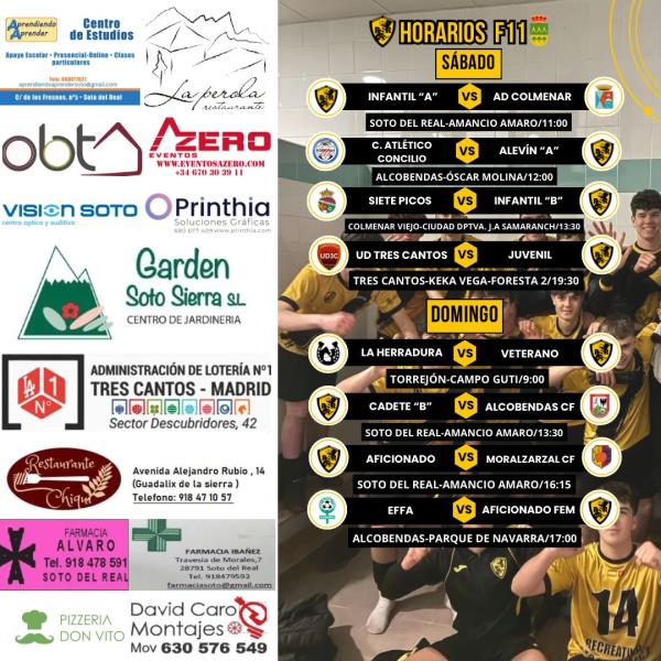 CARTEL SEMANAL F11 - 29 AL 30 MARZO 2024-2025