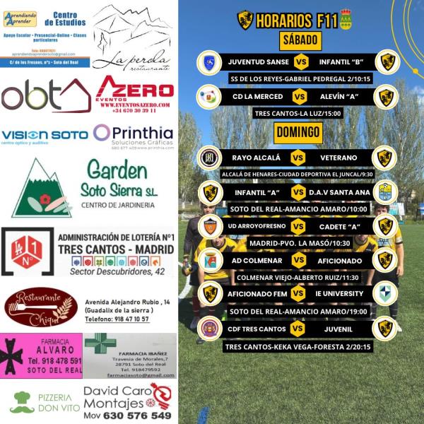 CARTEL SEMANAL F11 - 10 AL 11 MAYO 2024-2025