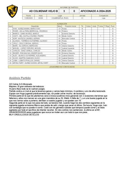 AD Colme 3-0 Aficionado