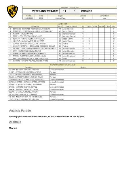 Veterano 11-1 Cosmos