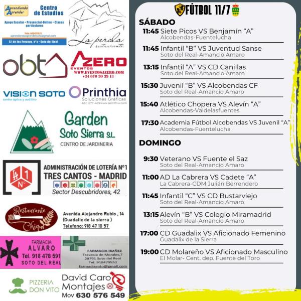 CARTEL SEMANAL F11 - 11 AL 12 OCTUBRE 2025-2026