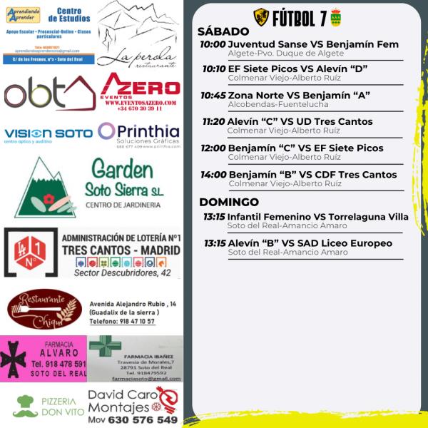 CARTEL SEMANAL F7 - 25 AL 26 OCTUBRE 2025-2026