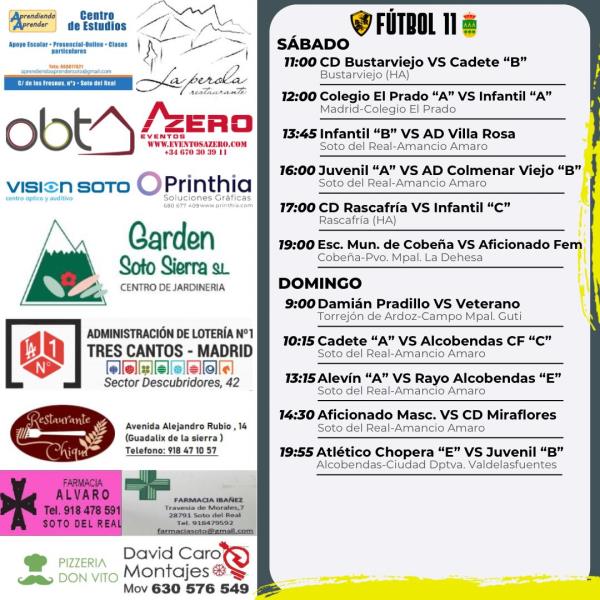 CARTEL SEMANAL F11  15 AL 16 NOVIEMBRE 2025-2026