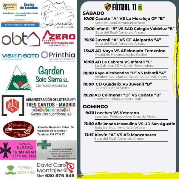 CARTEL SEMANAL F11  29 AL 30 NOVIEMBRE 2025-2026