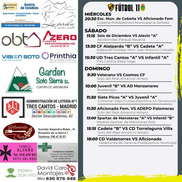 CARTEL SEMANAL F11  13 AL 14 DICIEMBRE 2025-2026