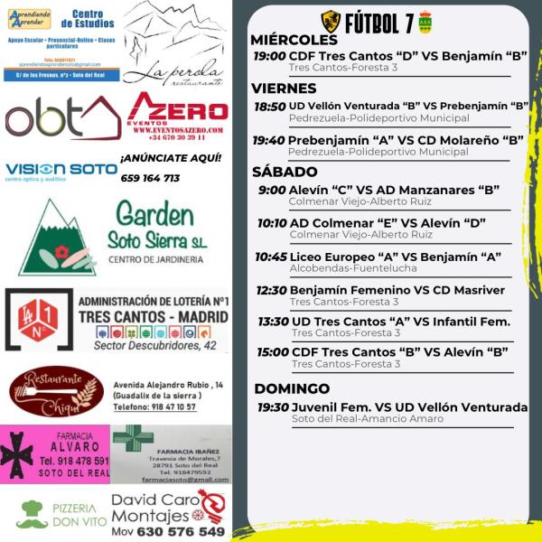 CARTEL SEMANAL F7  14 AL 15 MARZO 2025-2026