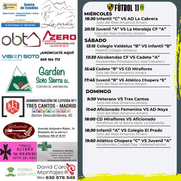 CARTEL SEMANAL F11  21 AL 22 MARZO 2025-2026