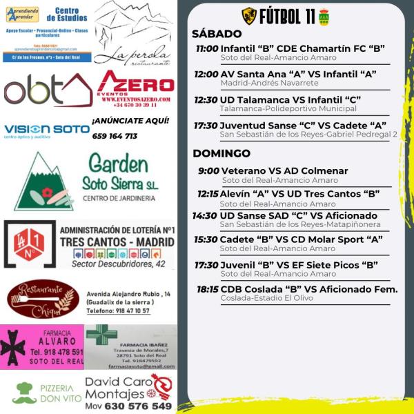 CARTEL SEMANAL F11  25 AL 26 ABRIL 2025-2026