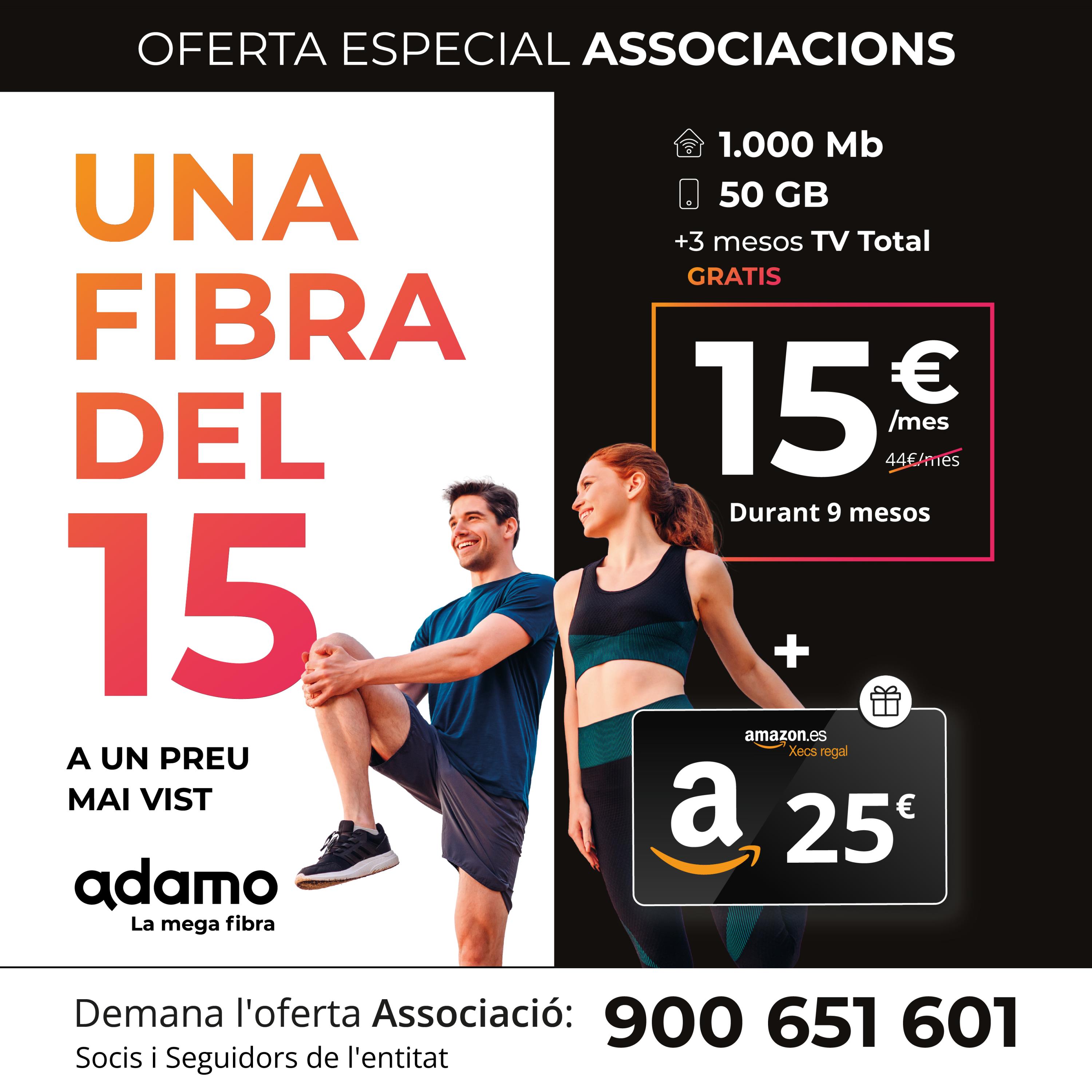 NOVA OFERTA ADAMO PER SOCIS I GENT VINCULADA AL CF. TORELLÓ 