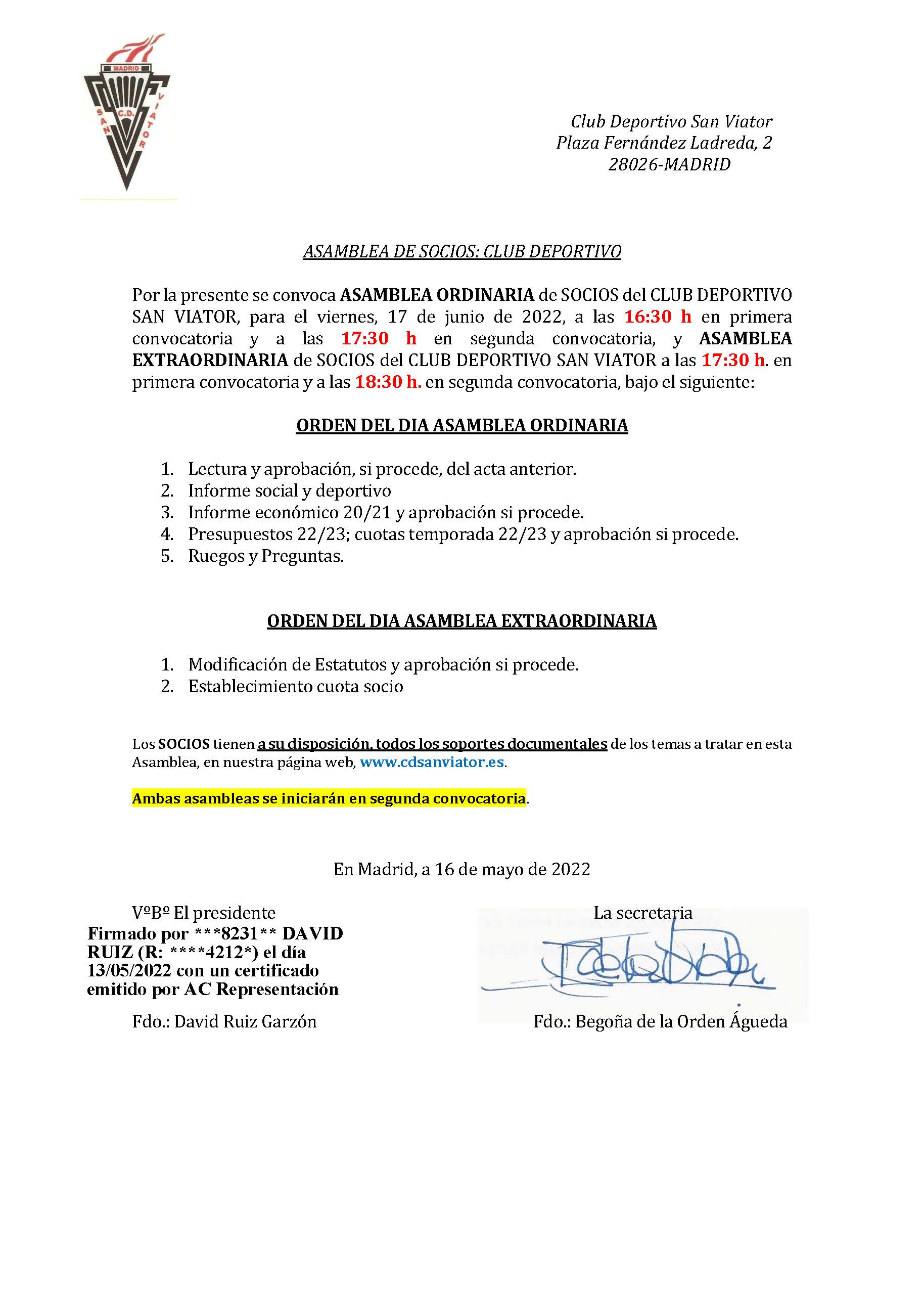 ASAMBLEA DE SOCIOS 2022