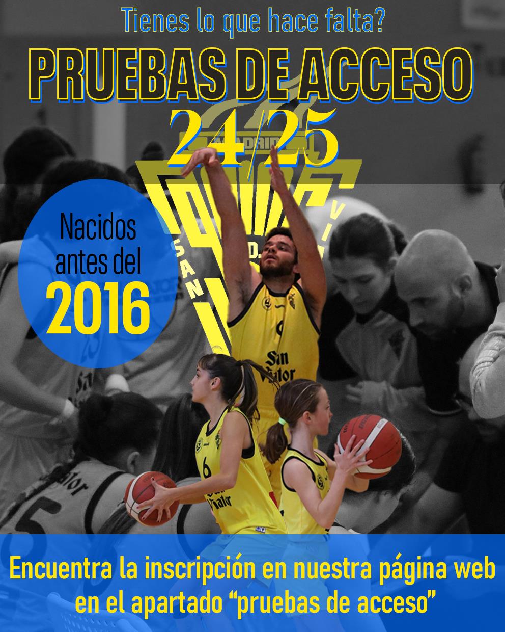 PRUEBAS DE ACCESO BALONCESTO 24/25