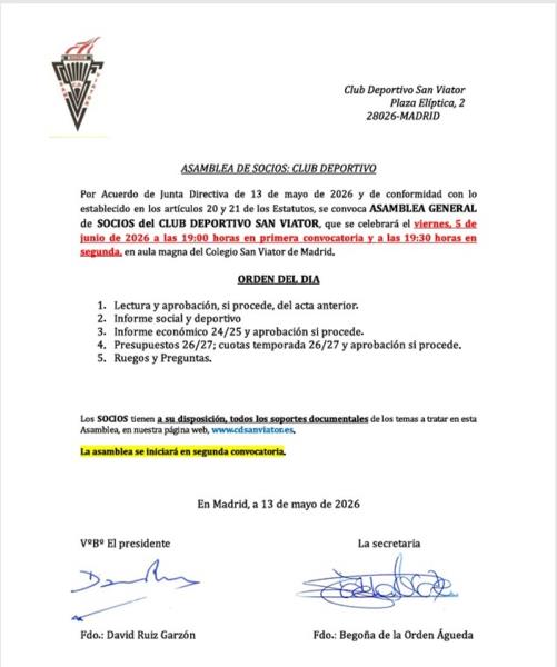 ASAMBLEA DE SOCIOS 2026